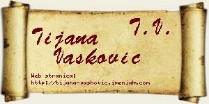 Tijana Vasković vizit kartica
